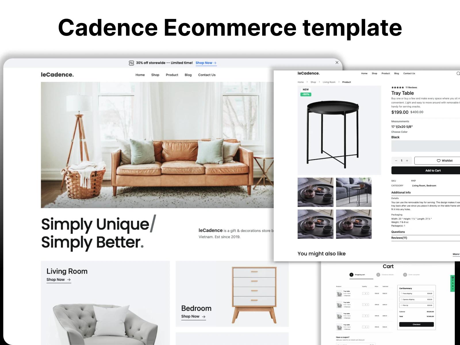 cadence template gratuit pour commerce electronique