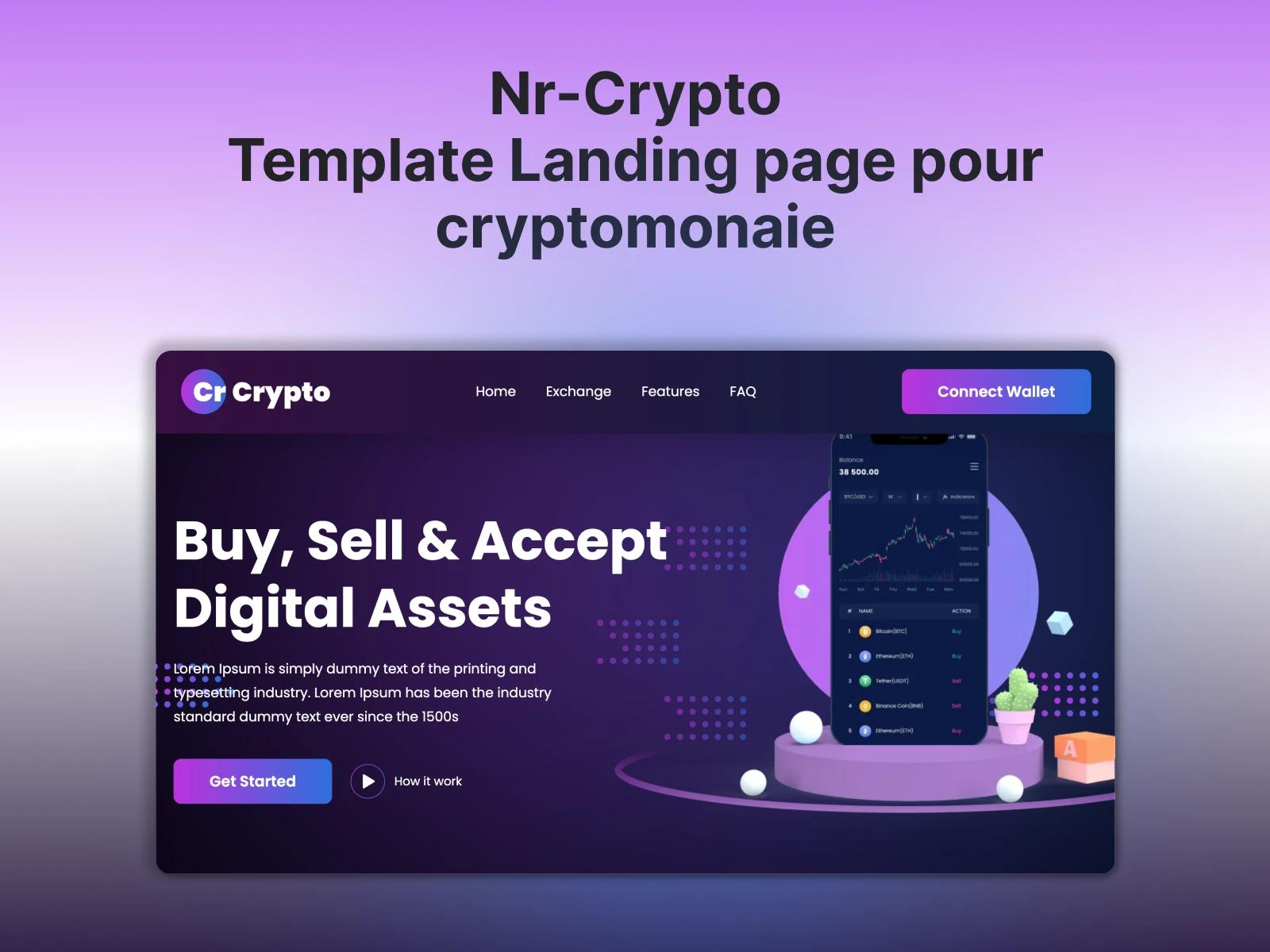 nr crypto template tailwindcss nextjs gratuit