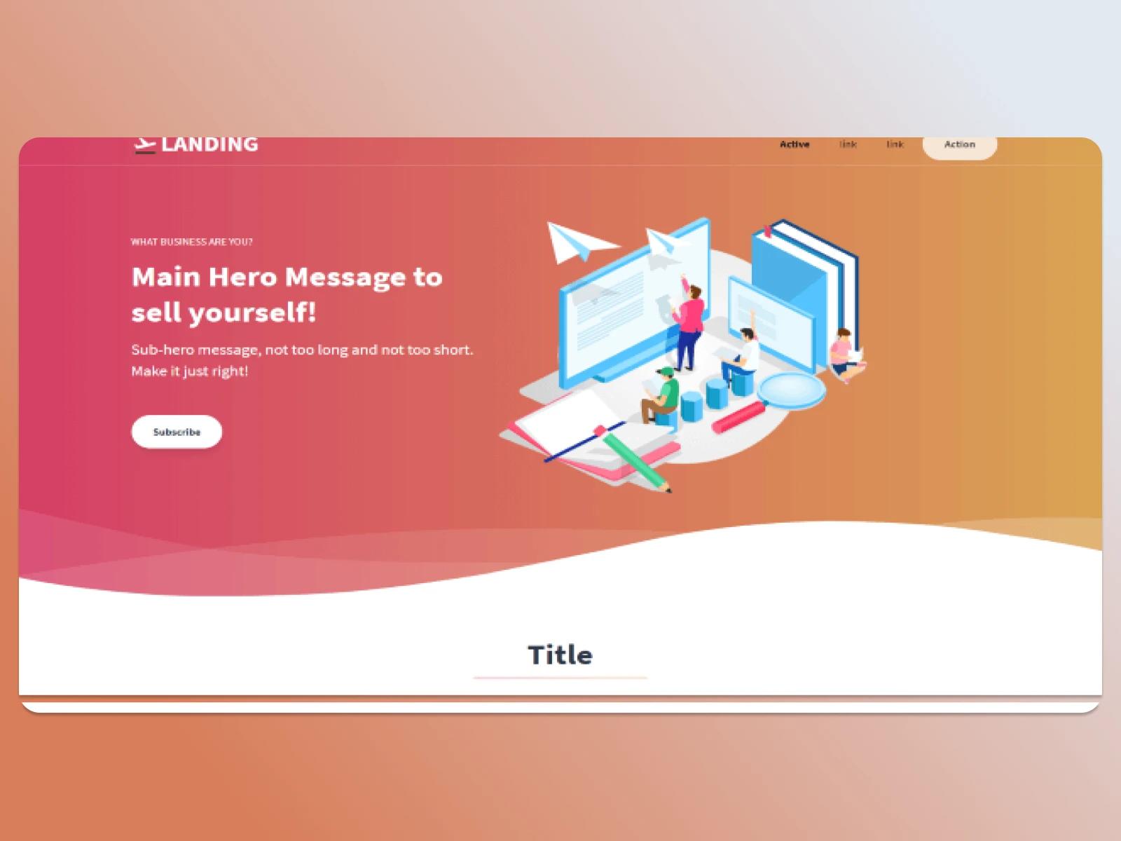 Landing Page template html5 tailwindcss gratuit